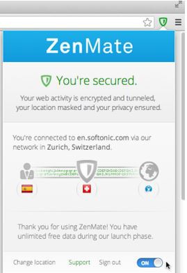 ZenMate - Frekuentoni anonim ne internet  